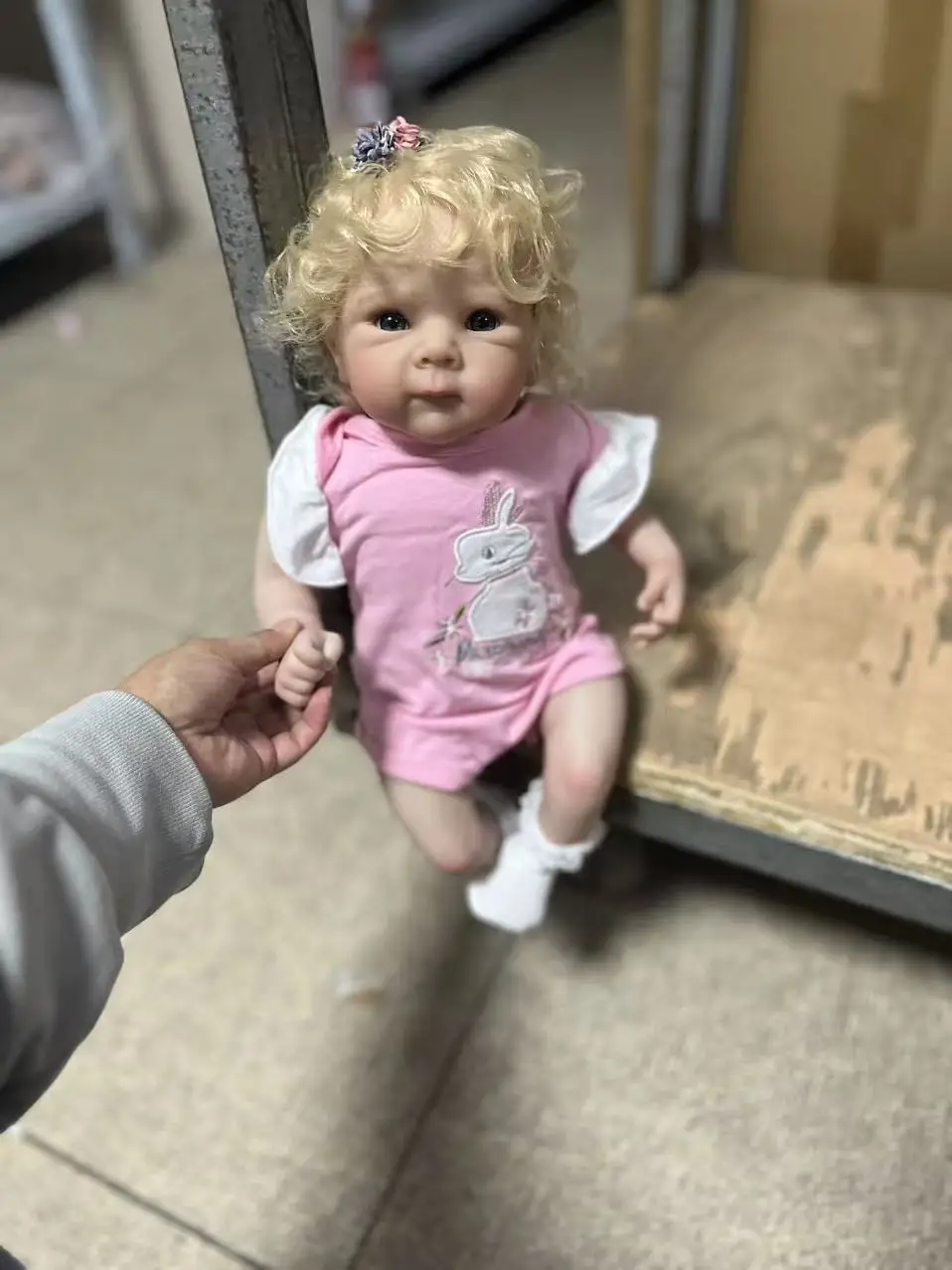 NPK 17'' i malowana skórka 3D z widocznymi żyłkami Reborn Bettie Miękka w dotyku, rozmiar noworodka, realistyczny noworodek