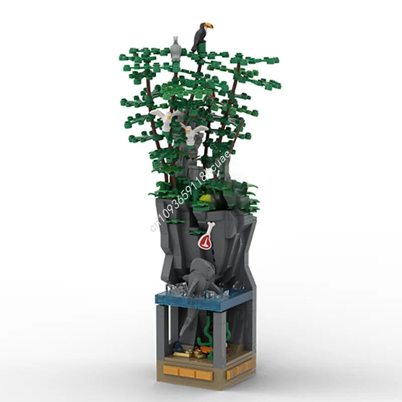 

448pcs MOC Hungry Jumping Shark Pirates Model Building blocks idea Kids Birthday craft toys DIY Christmas gifts