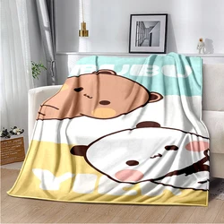 Cartoon Print Cute Bubu and Dudu Series Blanket Kids Warm Flannel Soft Comfortable Home Bed  Travel  Birthday gift