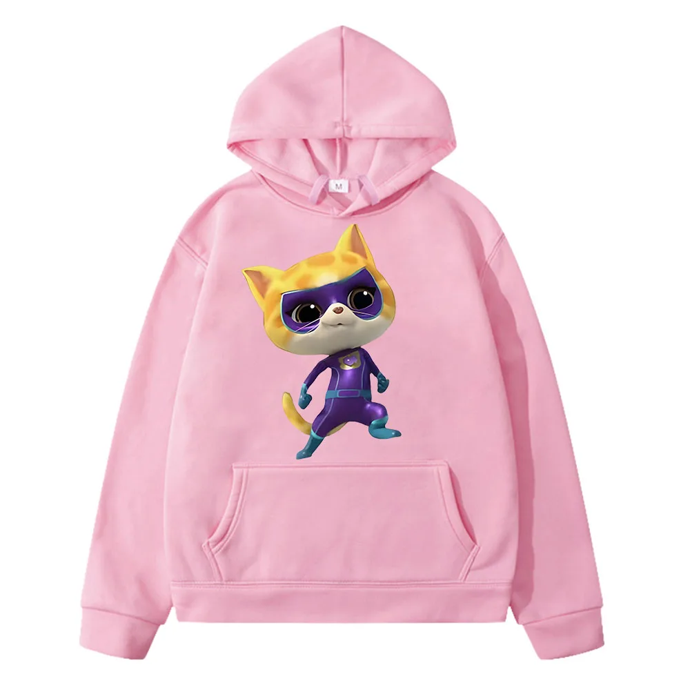 

Super Kitties Fleece sweatshirtanime hoodie kids clothes girls y2k sudadera boys pullover Autumn Casual Jacket Children clothing