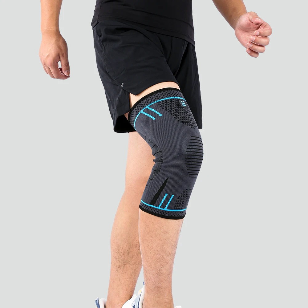 1 piece of compression knee support sleeve, elastic, breathable, anti slip knee protection, suitable for football, basketball, g