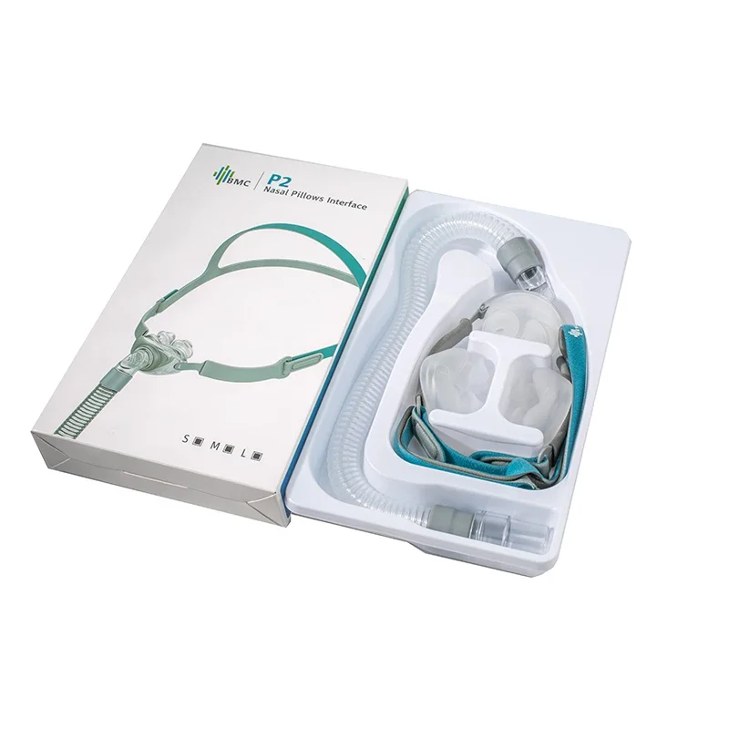 BMC PM2 Nasal Pillow CPAP Mask 360° Front Hose S/M/L 3-in-1 Compatible with CPAP/BiPAP Machine for Better Sleep Comfort view 6
