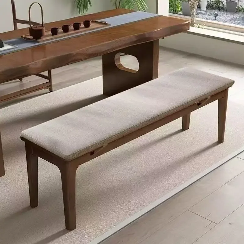 Nordic Bench Solid Wood Bedside Home Restaurant Bench Simple Shoe Changing Bench Long Plank Stool Square Stool