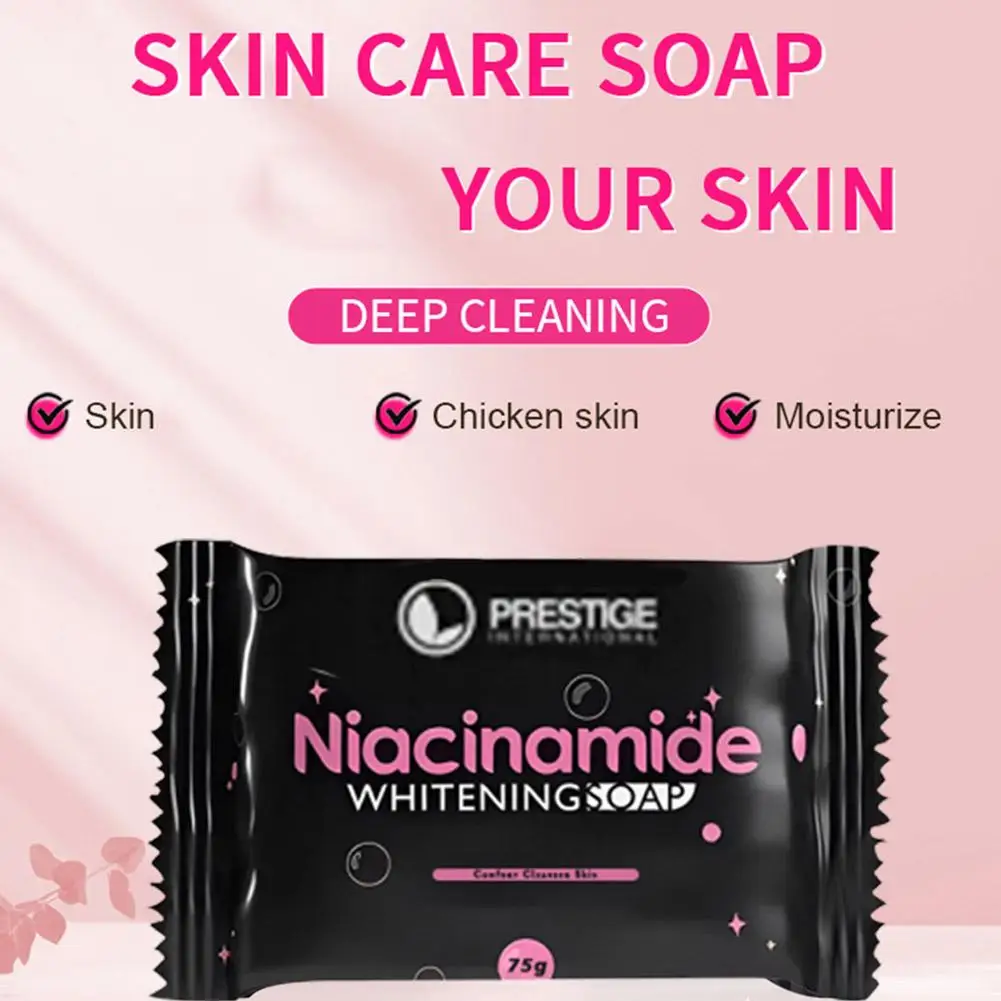 Niacinamide Brightening Soap Deeply Cleansing Pore Whitening Soap Rejuvenating Moisturizing 75g Handmade Exfoliating C3I4