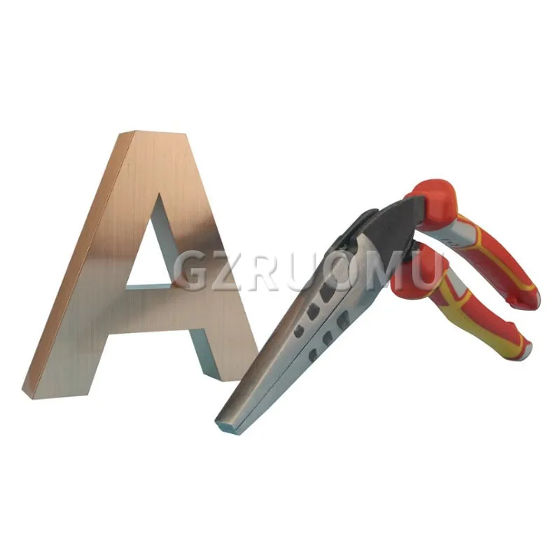 U-shaped Curved Handle Angle Arc Bending Plier Ss Metal Channel Auxiliary Pliers Letter Sign-Making Laser Welding Assitant Tool