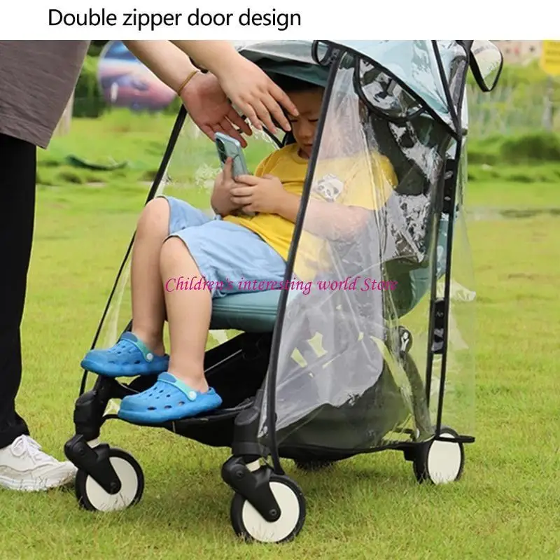 

Baby Strollers Rain Cover Full Wrap Case Protector Windproof for Pram 425F