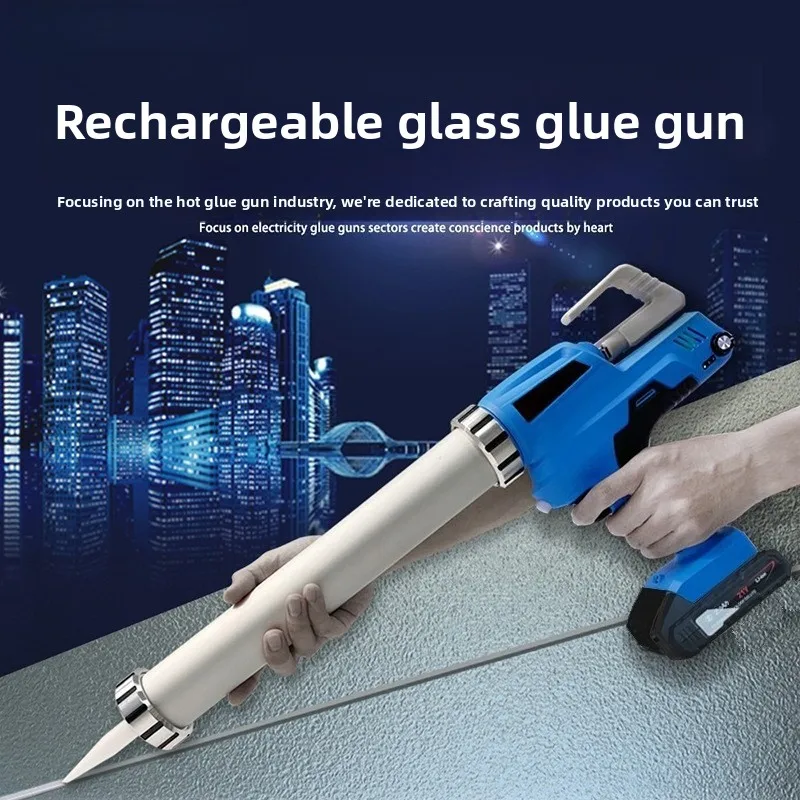 

Cordless Lithium Caulk Gun 6-Speed Adj. – Auto Stop AntiDrip, Rechargeable Sealant Adhesive Dispenser for DIY & Professional Use
