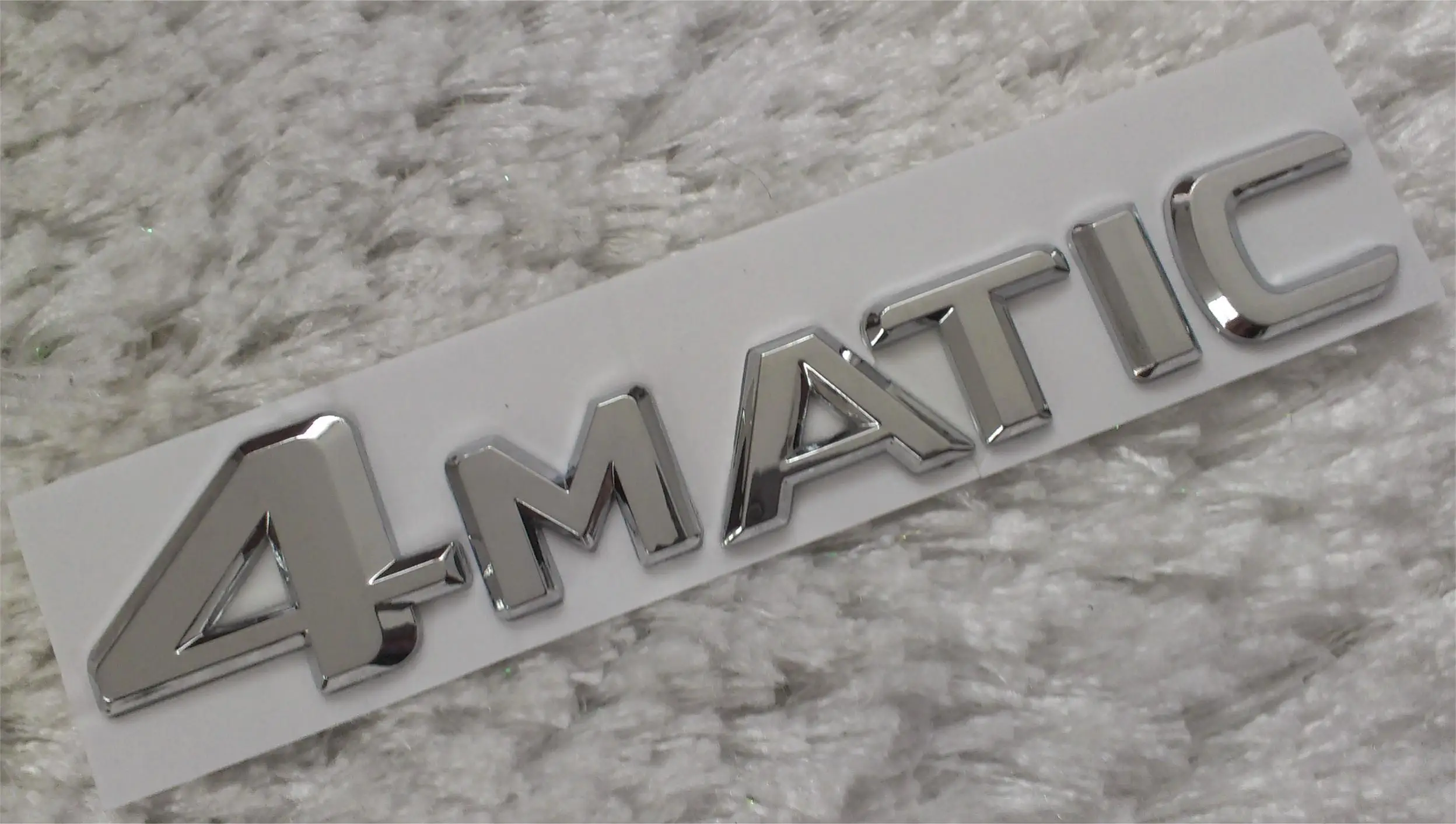 1X Old Silver 3D ABS 4MATIC Emblem Badge Car Body Rear Trunk Letter Stickers For 04-12 Years MB 4MATIC