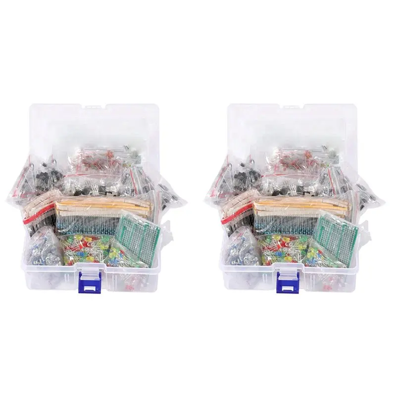 

New Tech 3636PCS DIY Electronics Components Kit Assortment Resistors LED Triode Capacitors Diodes PCB Potentiometer Resistanc