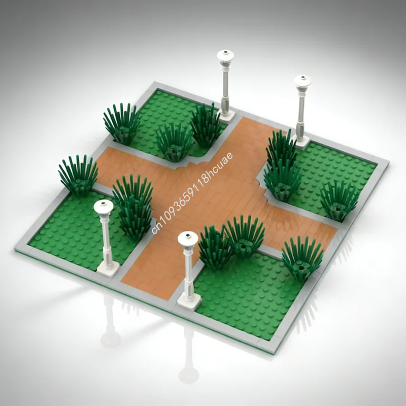 

273pcs MOC Simple Town Square Modular Streetscape Model Building Blocks Architecture Toy Christmas Gifts DIY Idea Education