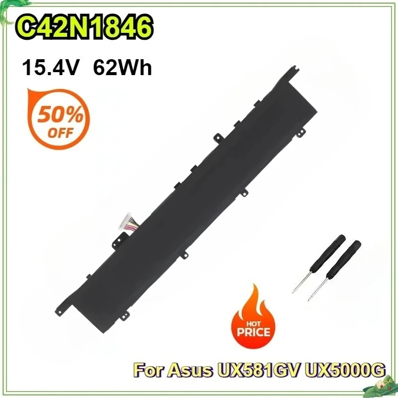 

C42N1846 C42N1846-1 62Wh Laptop Battery for Asus UX581 UX581GV for ZenBook Pro Duo UX581 UX581GV-H2002R 0B200-03490000