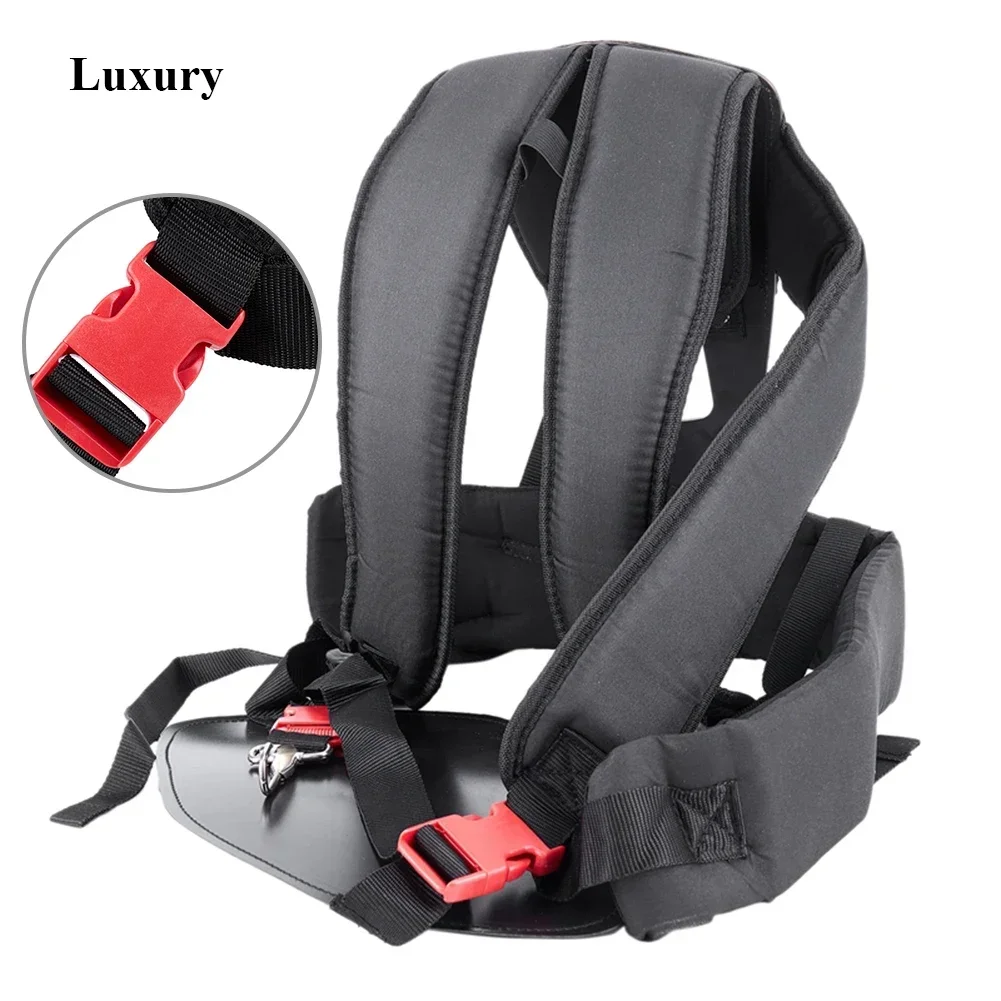 

Premium Double Shoulder Strap Harness for Brush Cutter, Easy Release Buckle, Adjustable Waist Band for Personalized Fit