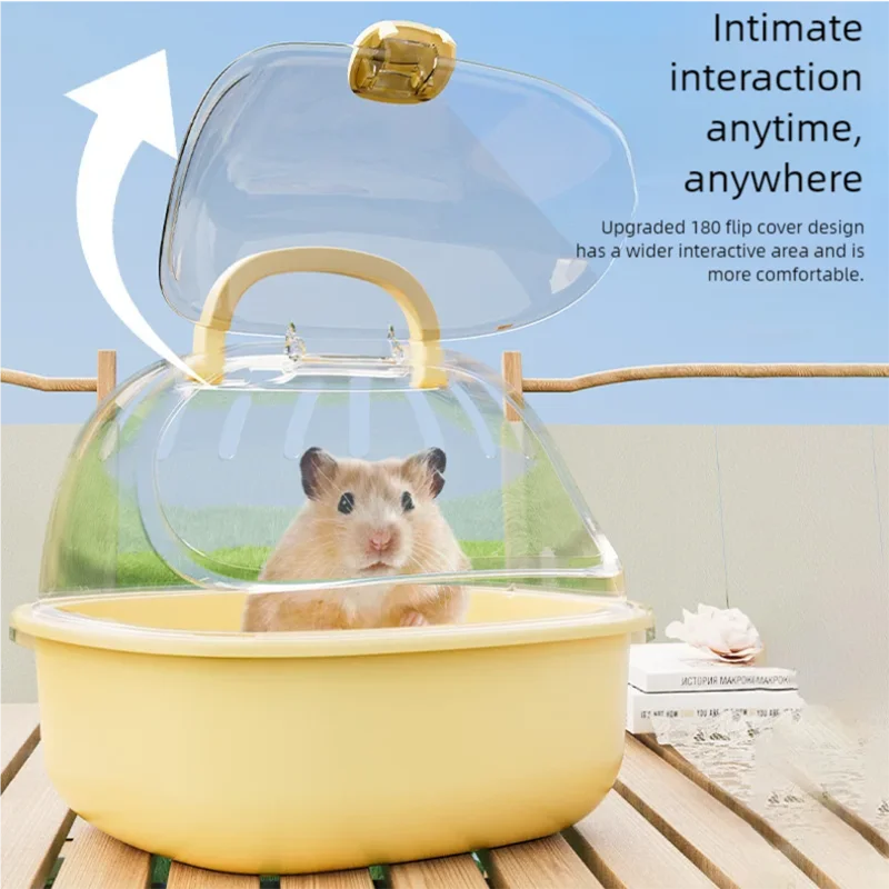 

Convenient travel cage for pet hamsters, safe and escape resistant, suitable for small pets such as hamsters