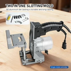 Mini scanalatrice rack 2 in 1 portatile lavorazione del legno stampo trimmer fresatrice taglierina connessione rack di posizionamento