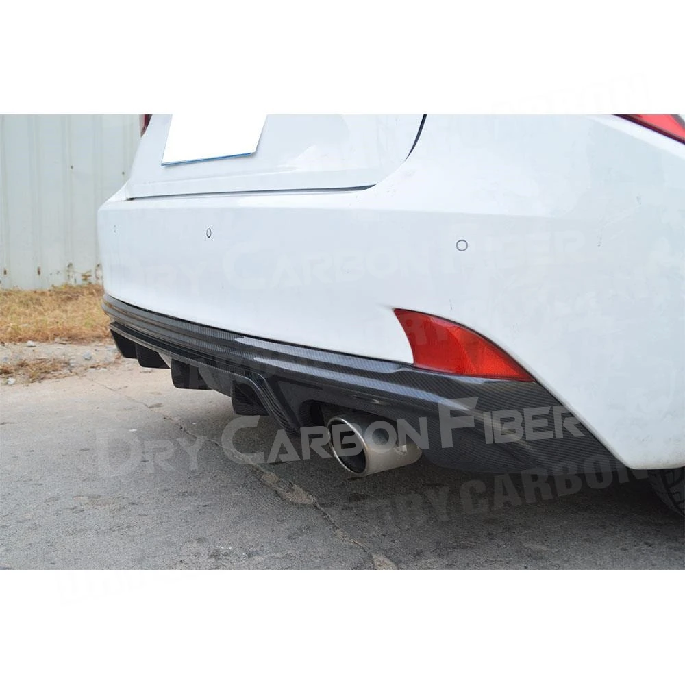 Carbon Fiber Rear Bumper Lip Diffuser Spoiler for Lexus IS250 300 350 IS F Sport Sedan 4 Door 2014 2015 2016 Car Accessories view 6