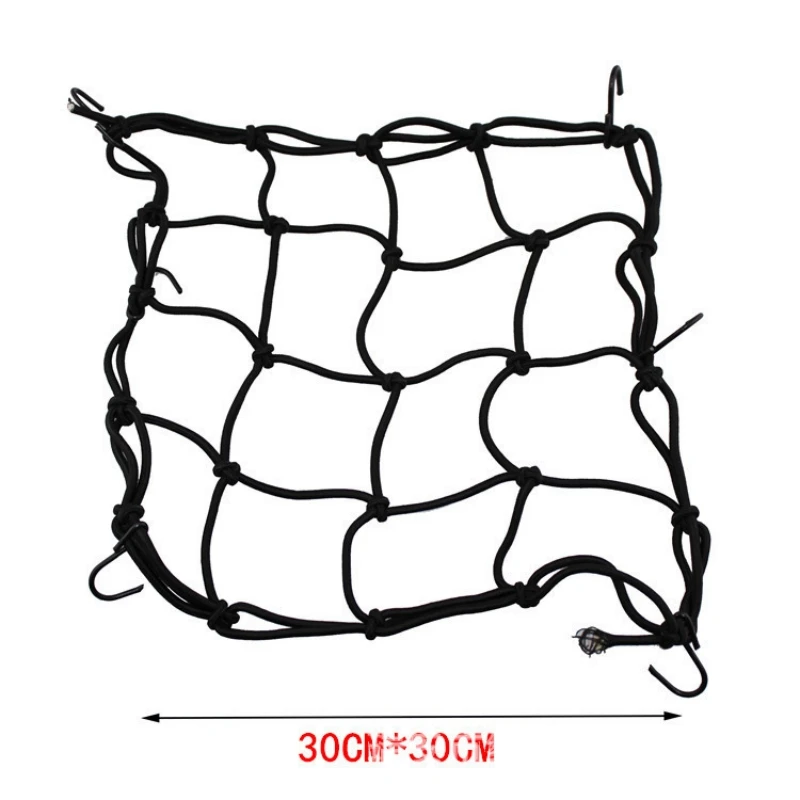 

30*30 см/40*40 см сверхмощная эластичная сетка для багажа мотоцикла, держатель для шлема, сетка для бака, регулируемые крючки