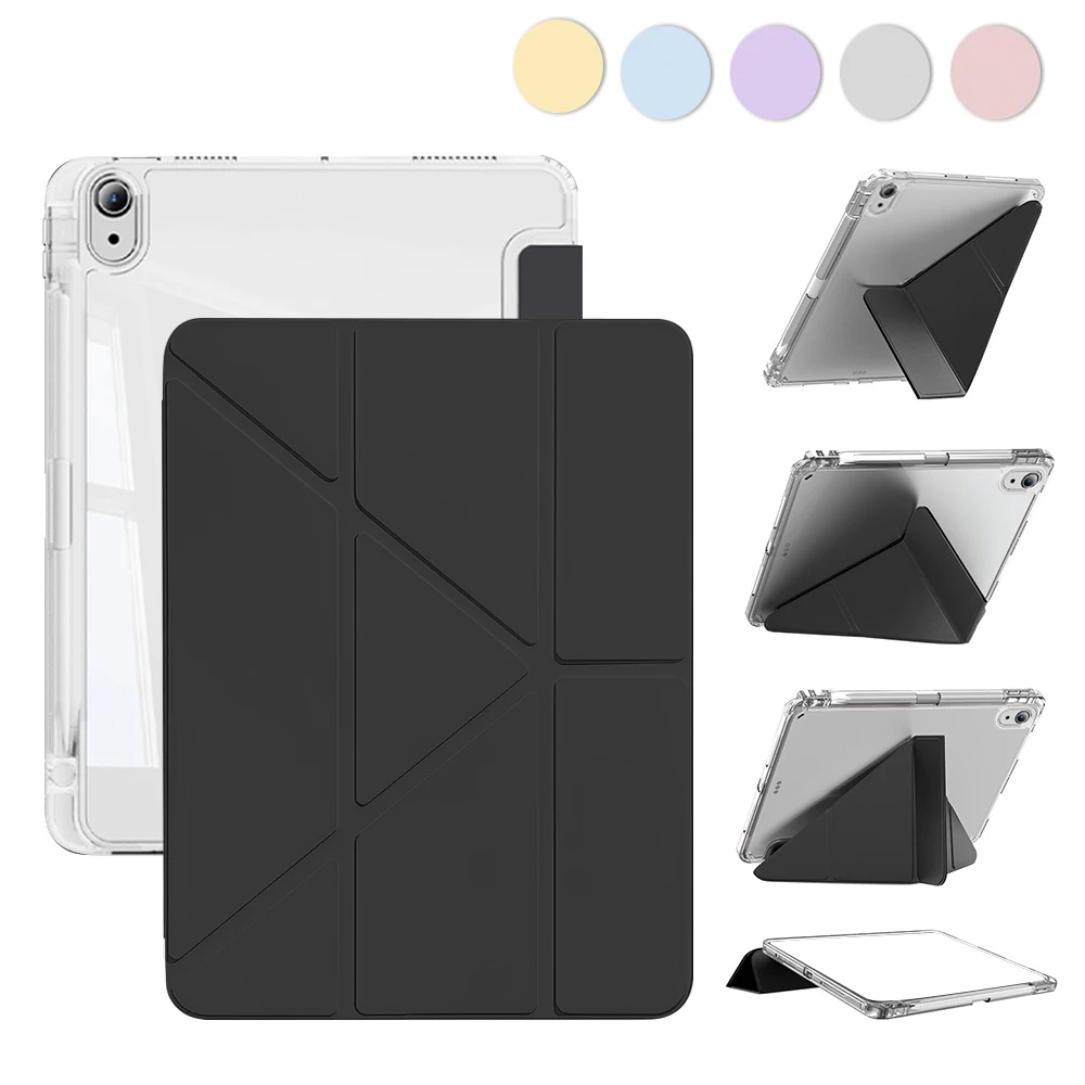 

Y-образный чехол для iPad 11-го, 10-го, 9-го, 8-го, 7-го, 6-го, 5-го поколений, Air 1, 2, 3, 4, 5, 6, 7, 11, 13, Pro 11, 12.9, mini 6, 7 с многофункциональной подставкой