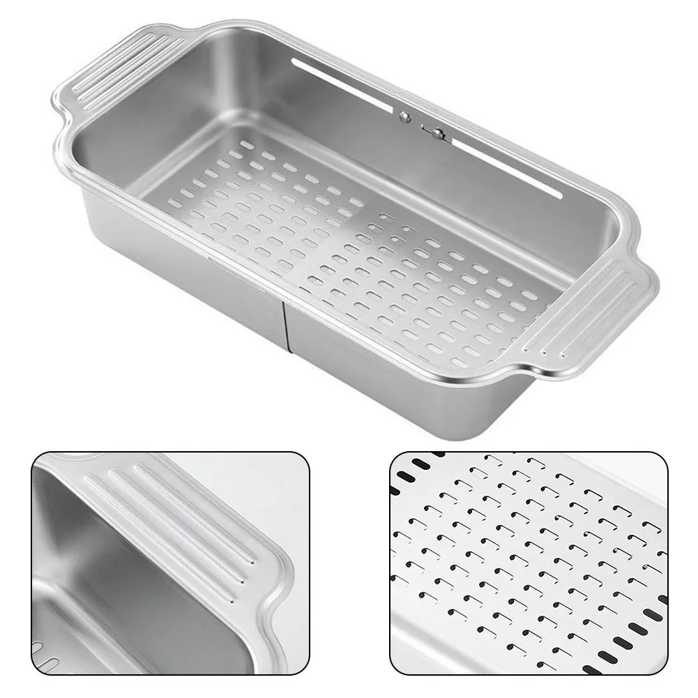 Retractable Kitchen Sink Basket Fine Polished Smooth Textured Simple And Stylish Design BPA Free Environmental Withstands 7KG