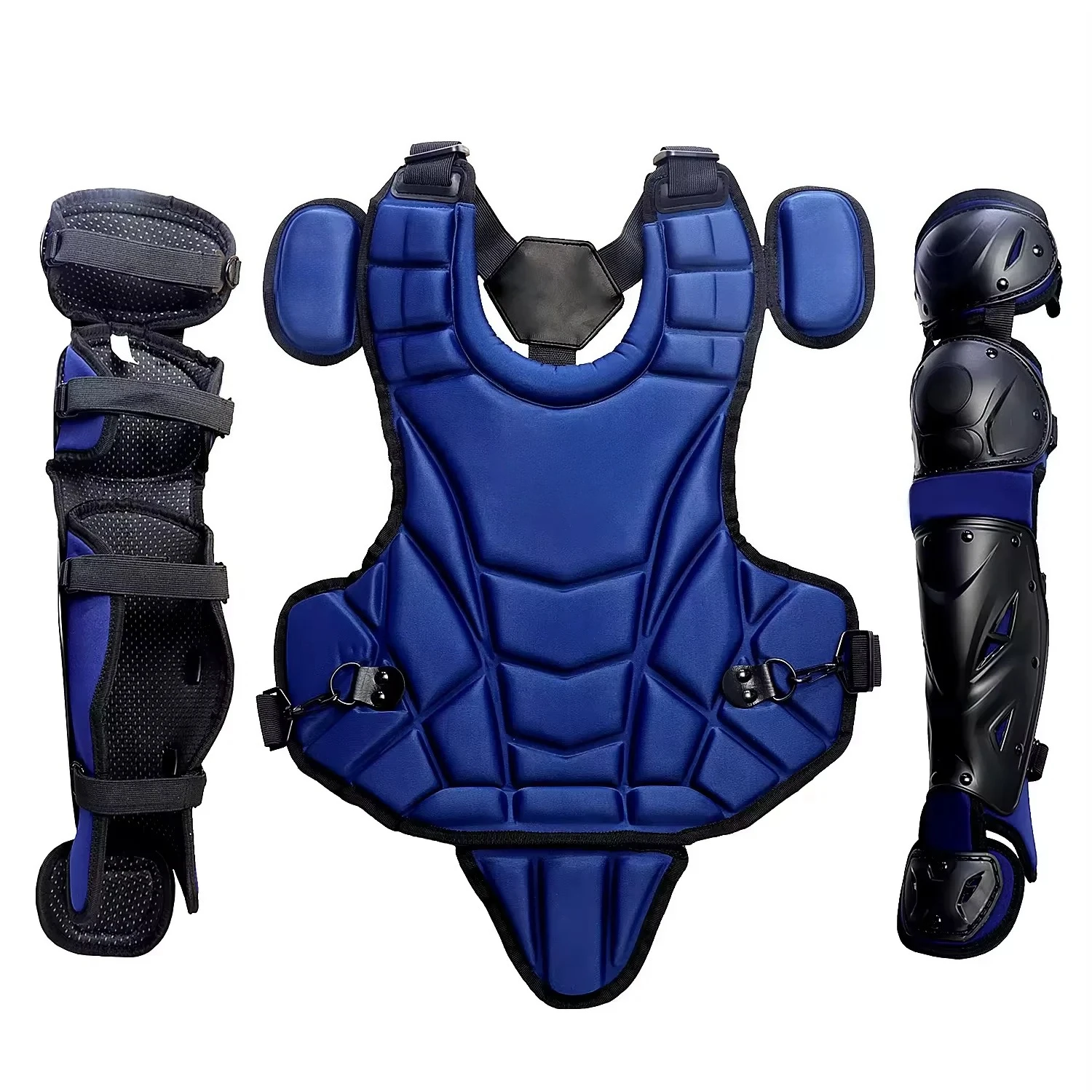 Protector Equipment 14inch Black Baseball Catchers Chest and Leg Guards Baseball Blls Softball for Youth