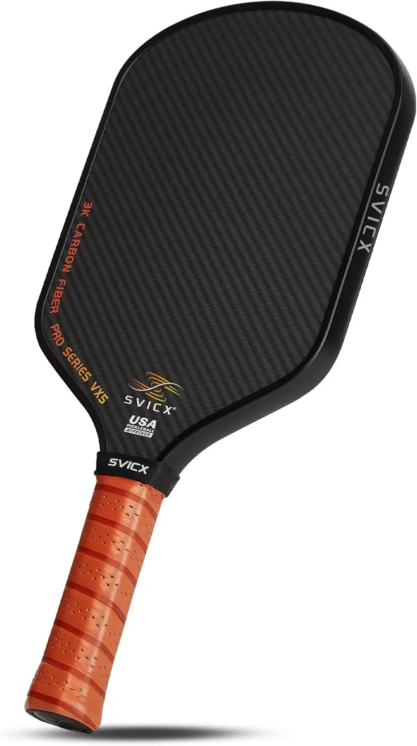 

Professional Carbon Fiber Pickleball Paddle 16mm with Extended Handle, USAPA Approved for Control, Power & Spin