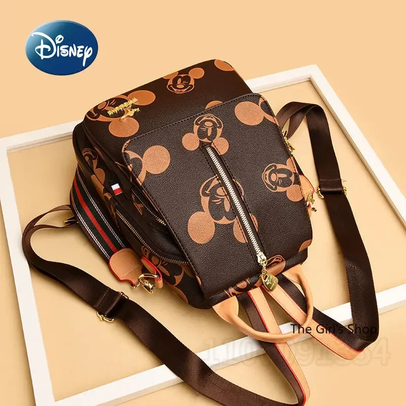 Disney Mickey New Women's Backpack Cartoon Cute Women's Casual Backpack High Quality Fashion Travel Backpack Large Capacity