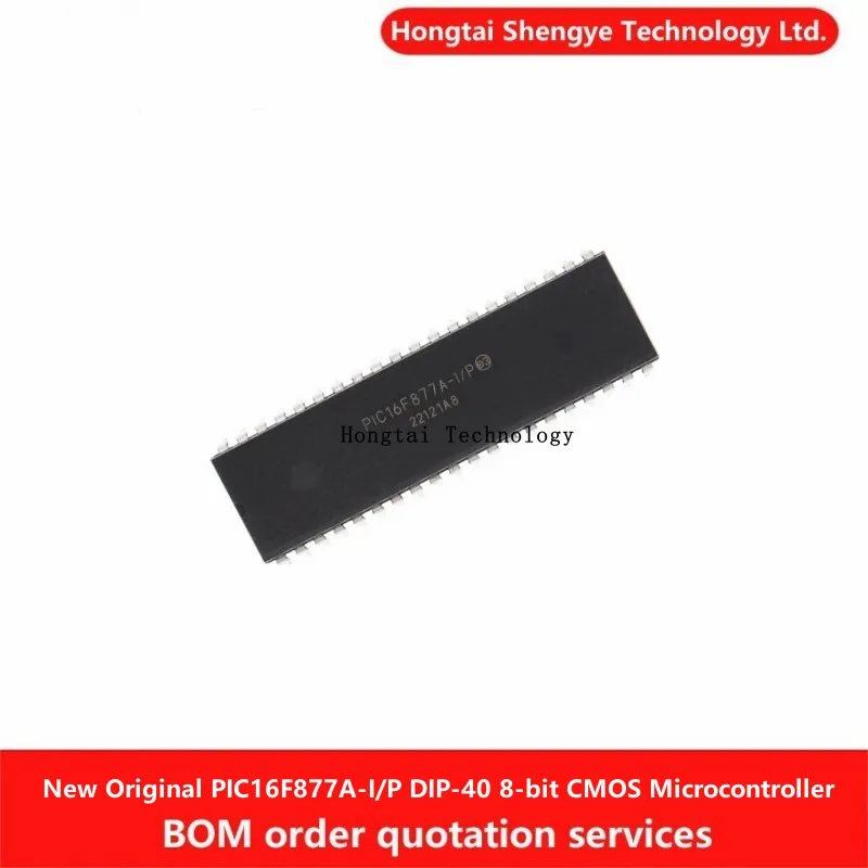 New Original PIC16F877A-I/P DIP-40 8-bit CMOS Microcontroller IC Chip