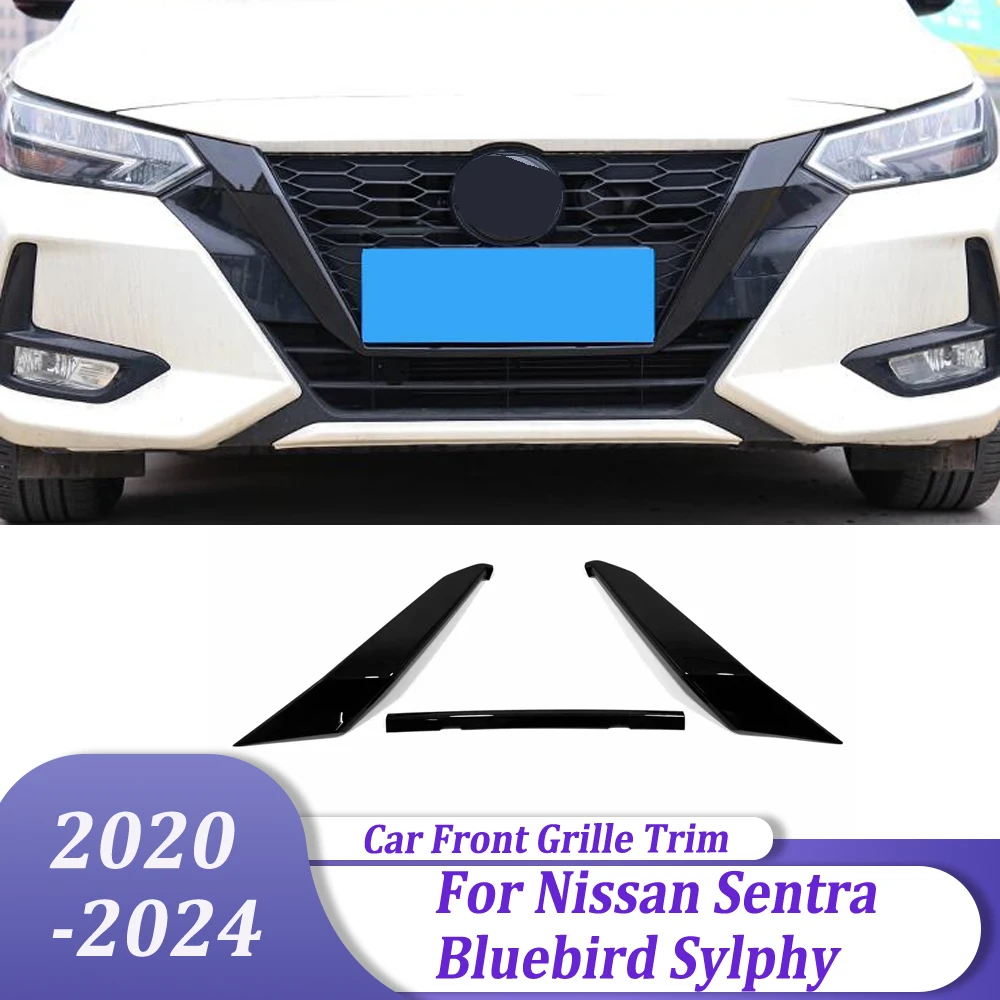 

Передний бампер, молдинг, гриль, накладка, наклейки, гарнир, автомобильные аксессуары для Nissan Sentra Bluebird Sylphy 2020 2021 2022-2024