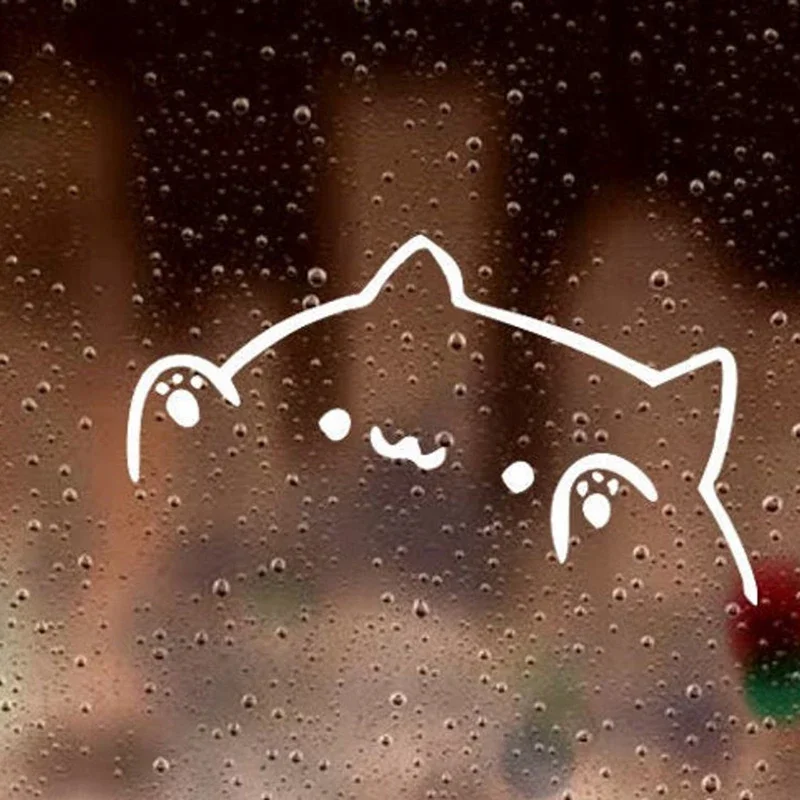 Bongo Cat Waterproof Vinyl Cute Sticker, Scratch Cover Decal Accessories For Car Bumper Body Decor