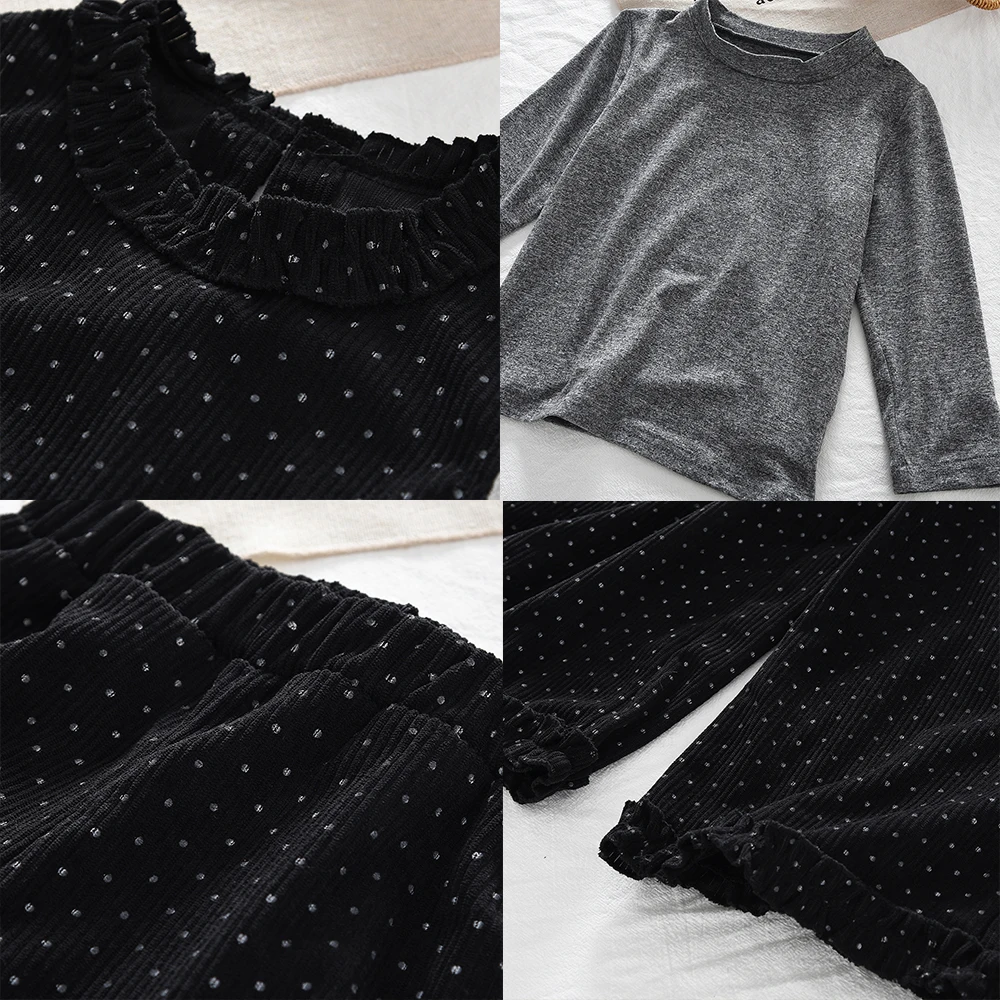 Bär Führer Herbst Mode Neue kinder Drei Stück Set Frühling Koreanische Version Grau Mädchen Kleidung Lange Ärmeln Top + weste + Hosen – Detail 22