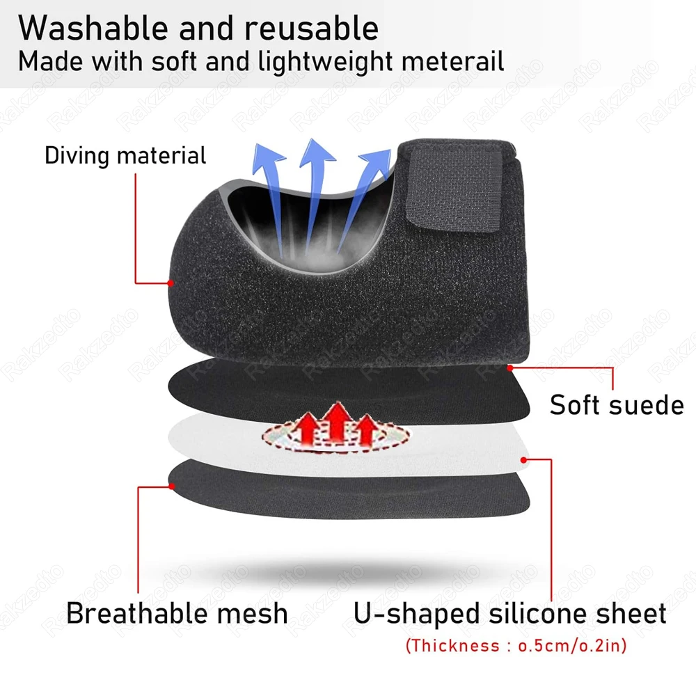 Plantar Fasciitis Heel Spur Foot Support With U-Shaped Silicone Gel Heel Cups for Heel Pain Relief Insoles for Man Woman Walking image 5