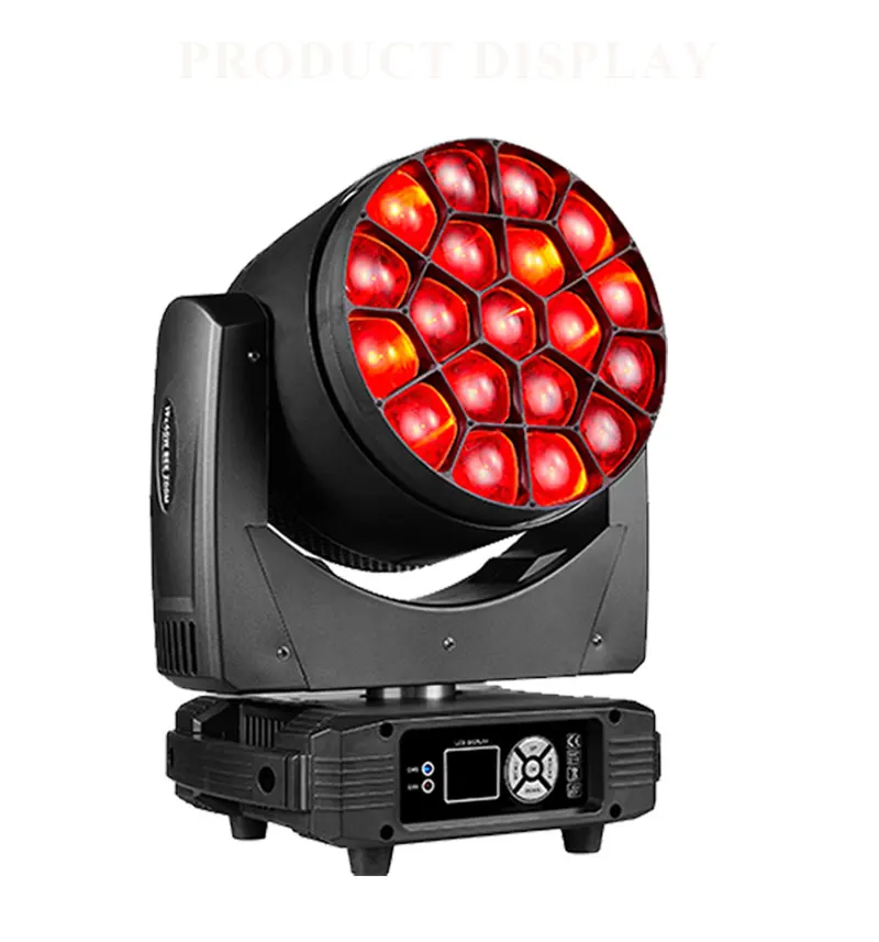 Imagem -02 - Bee Eye Led Moving Head Beam Rgbw Quad Lavagem Zoom Luz 19x40w 19x15w Argila Case de Voo 4in Pcs