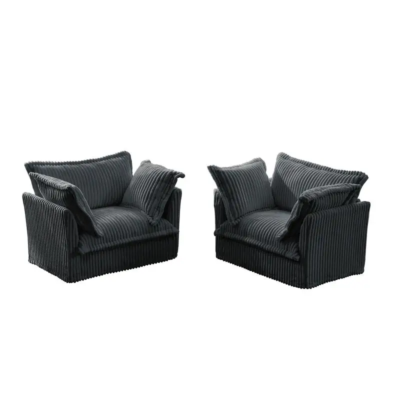 مجموعة من كرسيين بذراعين مغطىين، وكراسي ذات مقعد عميق لغرفة المعيشة، وغرفة القراءة، وغرفة النوم، والمكتب، ومجموعة كراسي بذراعين مع