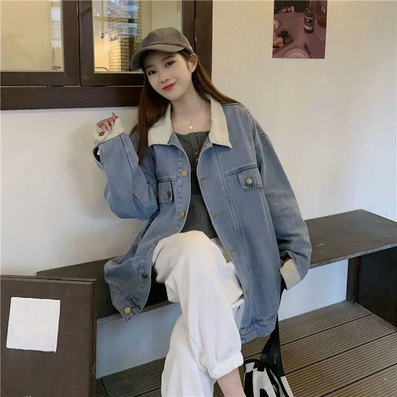 2025 Spring Autumn New Arrival Women's Large Size Korean Style Long Sleeve Denim For Plus Size Girls High End Medium