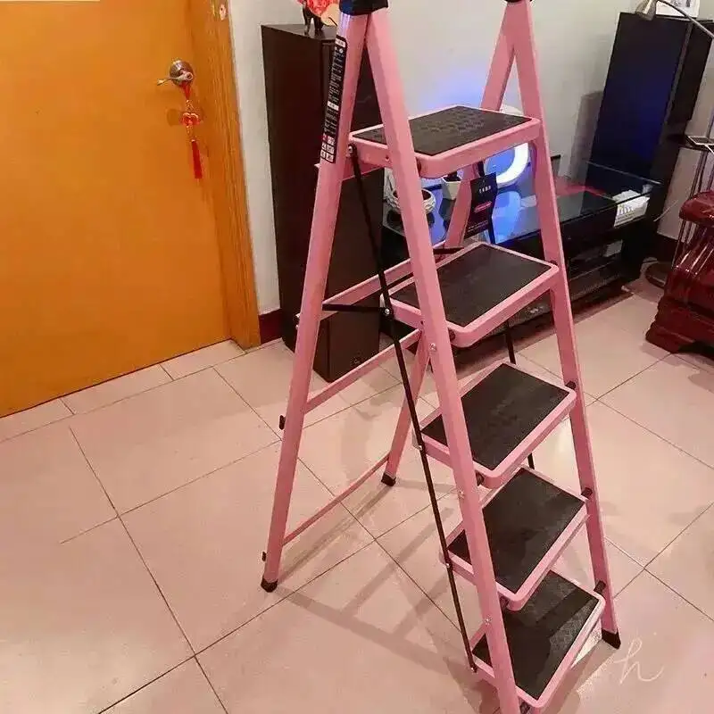 

Multi-functional Non-slip Step Ladders Home Thickened Steel Pipe Shrinking Step Stools Climbing Stairs Indoor Folding Ladder