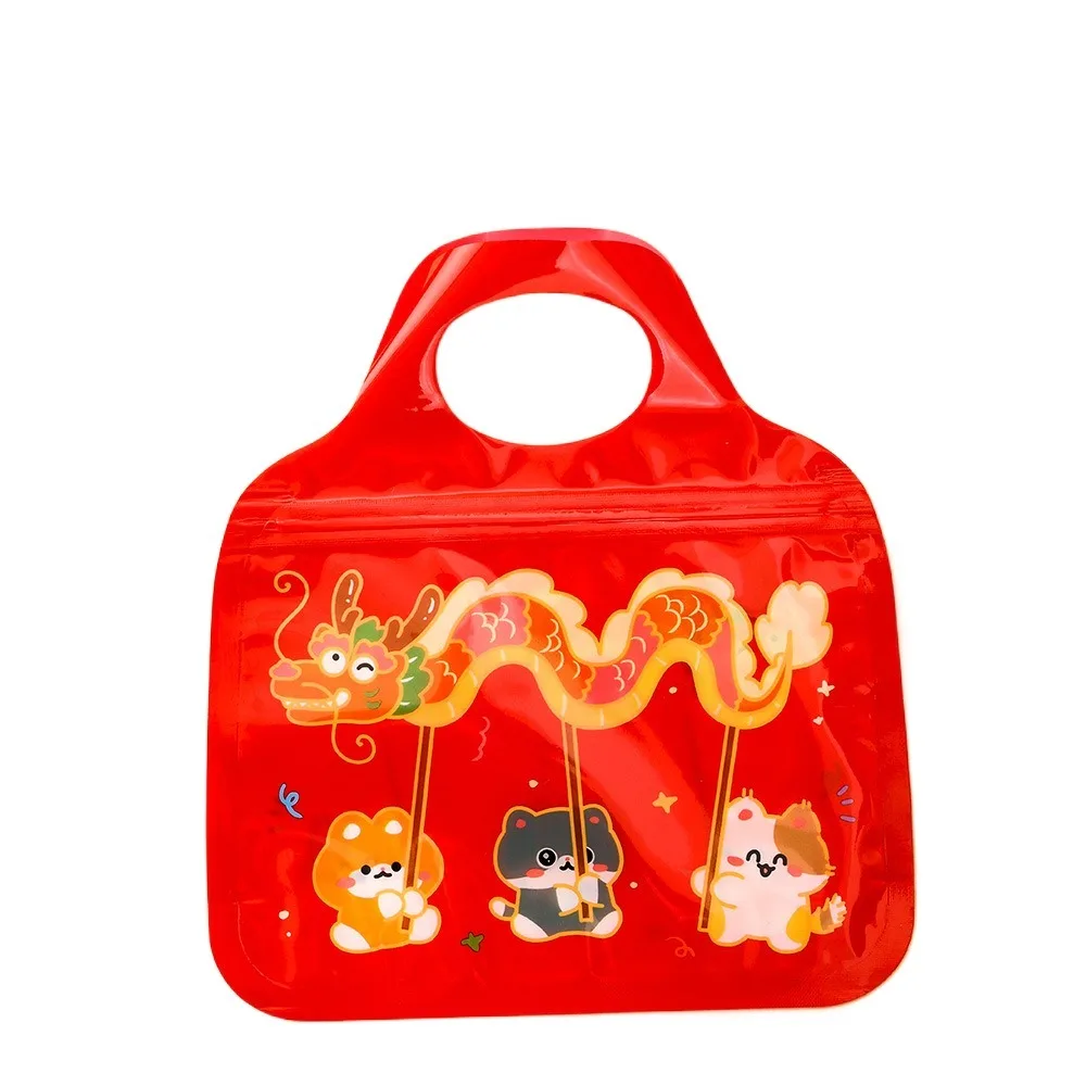 Portable Multifunction Snack Tote Bag Large Capacity Cartoon Pattern Storage Bag Gift Bag Spring Festival Gift Packaging