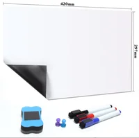 2 Pack 12x16 Inch Magnetic Whiteboard for Fridge Dry Erase Board Kitchen Organizer Planner with 3 Markers ,Eraser & 2Magnets