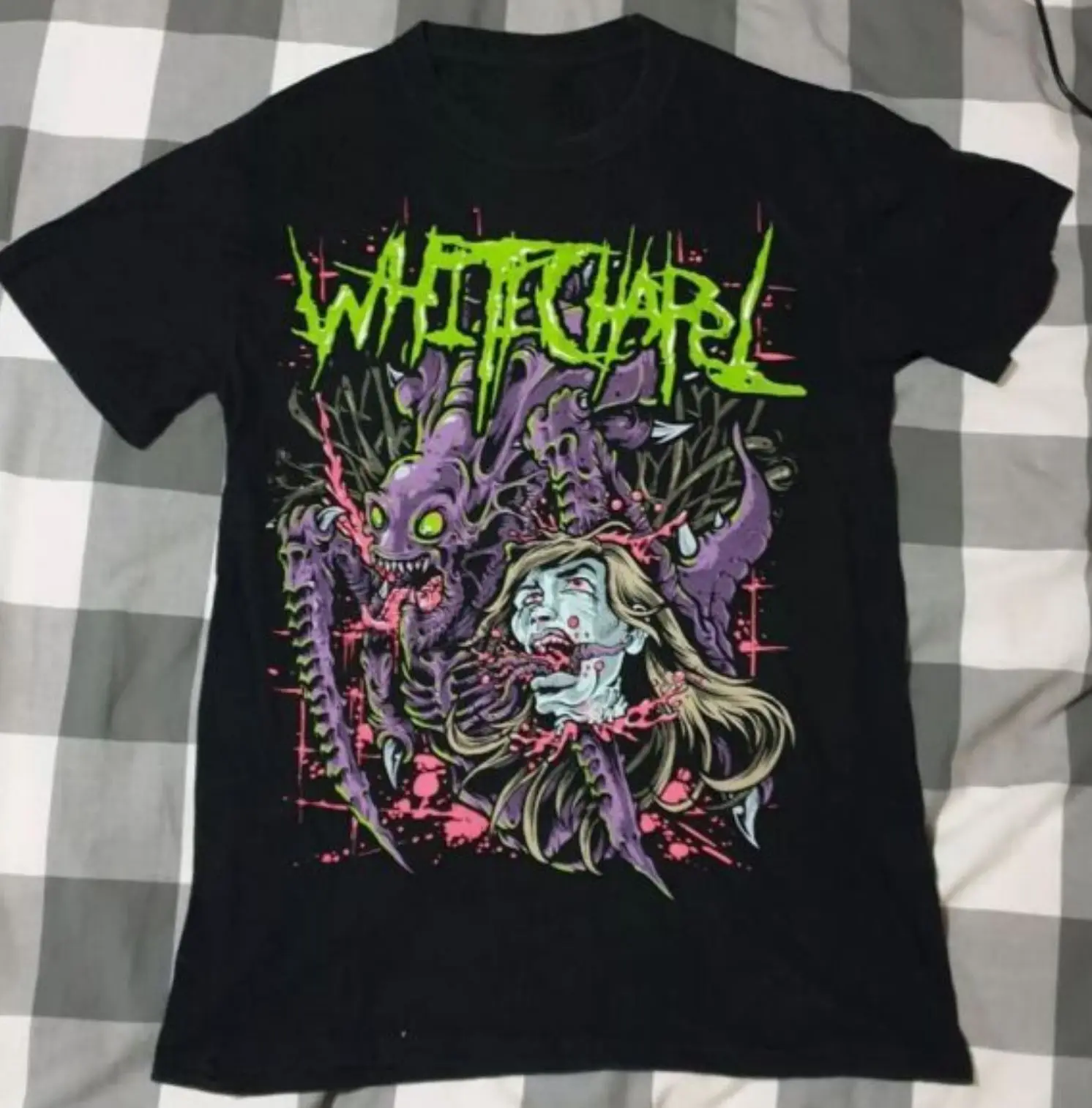 Vintage Whitechapel Black All sizes S to 5Xl Men T shirT Fan