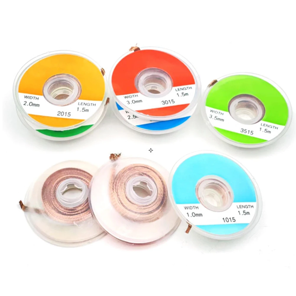 6pcs Professional Tool Cleaning Welding Soldering Desoldering Braid Tape Tin Solder Removal Copper Solde Wire