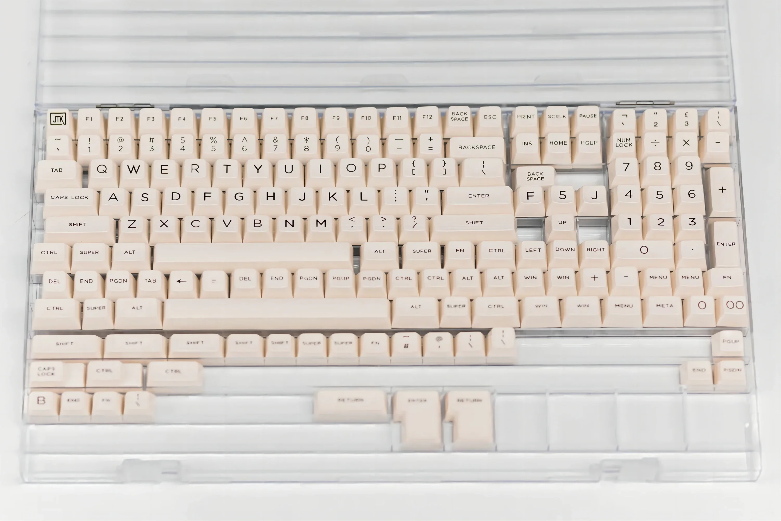 JTK HSA CREAMWHITE-Capuchons de touches de clavier ABS personnalisés, sphblades, haute brillance, profil HSA, capuchons de touches de jeu pour clavier mécanique, 152 touches