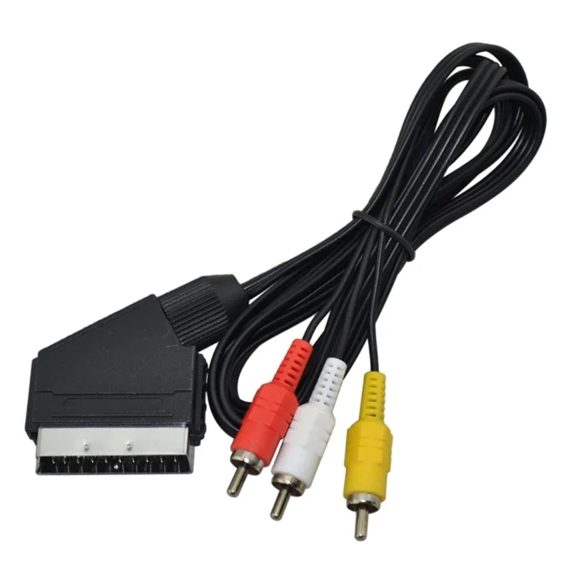 1.8M AV SCART Kabel Audio Video TV สำหรับ NES NES RGB SCART ปลั๊กใหม่เอี่ยม RCA วิดีโอสำหรับ NES FC