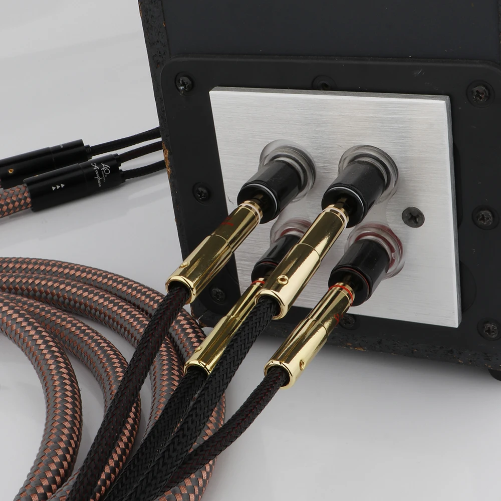 Accuphase 40th 12AWG OCC Speaker Cable 2 in 2 out Banana Plug High Purity 99.9998% Copper Fever Audio Connecting Cable