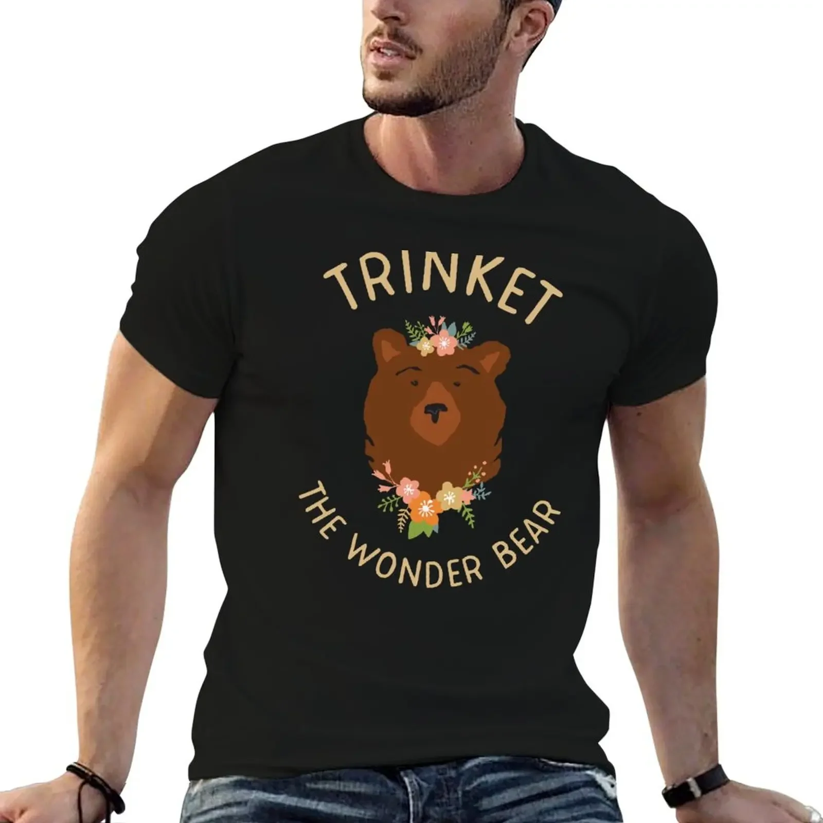 

Trinket the Wonder Bear T-Shirt customs anime t shirts cotton graphic tees men clothings