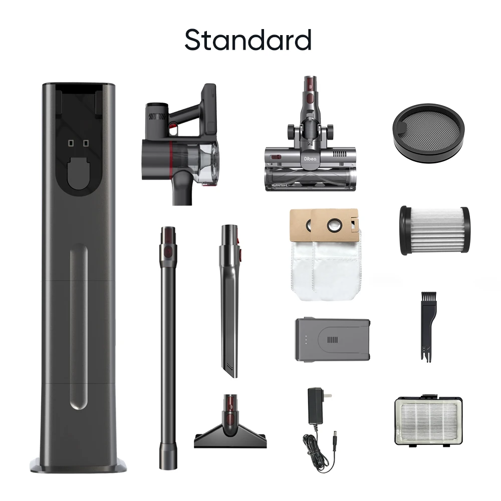 Dibea G26JCT Hand Held Electric Strong Suction Long Runtime Detachable Battery One Button Self Cleaning Automatic Car Garage