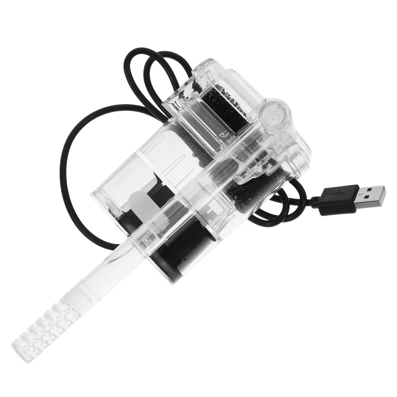 

USB Powered Aquarium Filter Box Mini Waterfall Pump Filtration System Clear Reusable for Fish Tank Purification Home Office Use