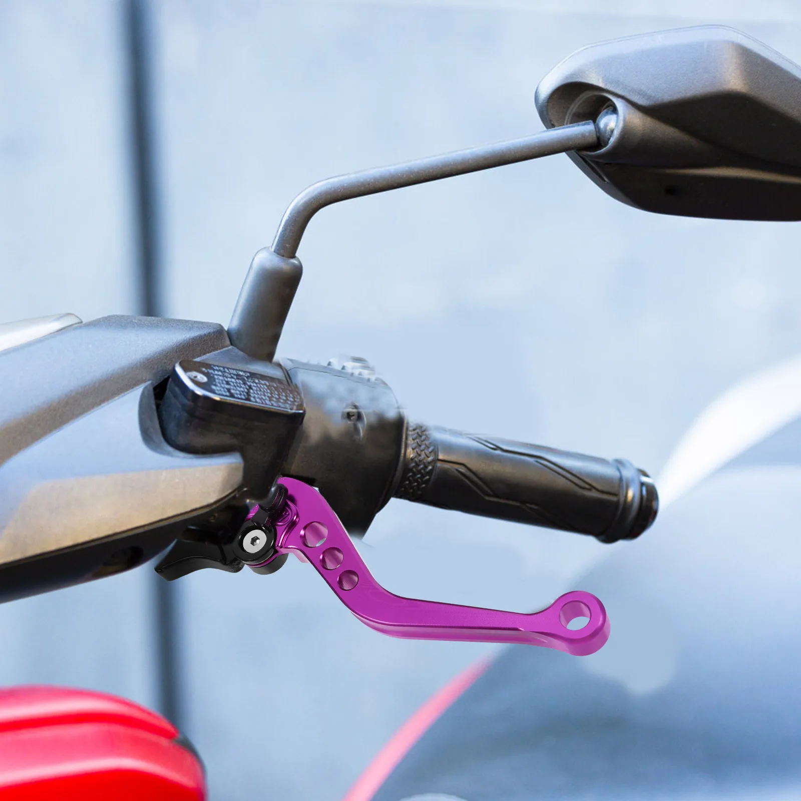 

2pcs Purple CNC Brake Lever Handlebar Motorcycle Aluminum Alloy Folding Levers Compatibility Performance Safety