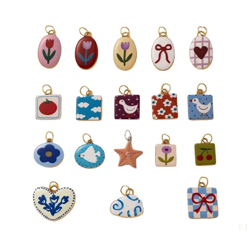 [YU] Modne zawieszki ze stali nierdzewnej w kształcie kwiatów, kokardek, gwiazd i chmur, akcesoria DIY do tworzenia biżuterii, naszyjników, kolczyków, elementy do zawieszania