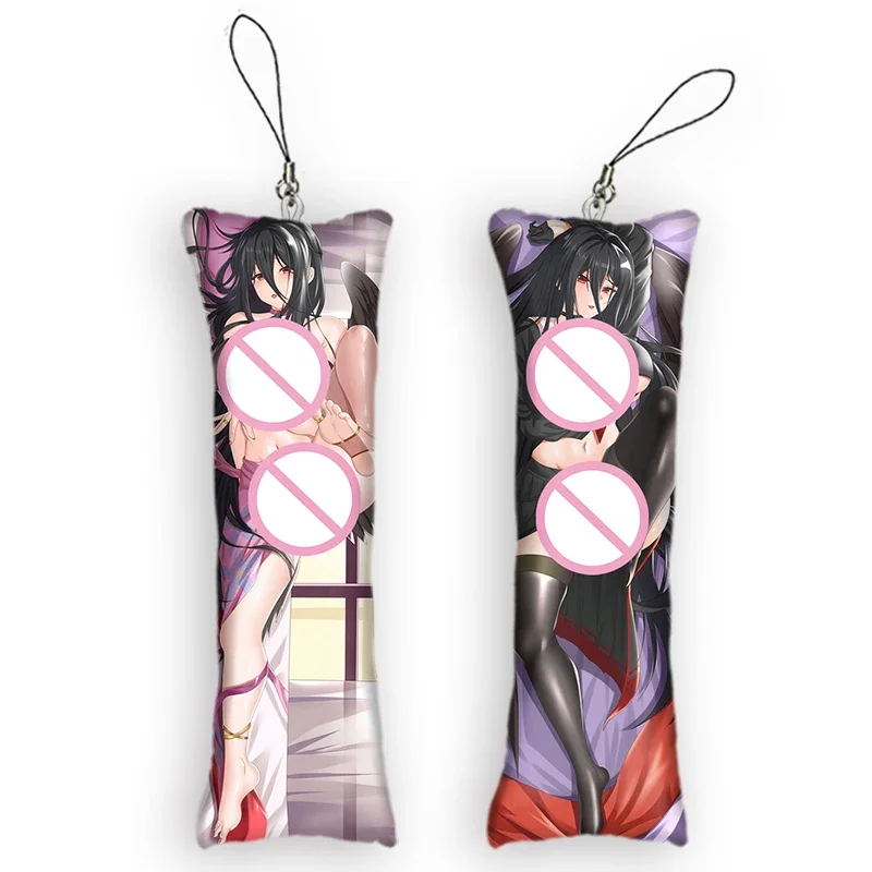 Blue Archive Mini Key Chains Sexy Dakimakura Keychain Cartoon Anime Body Mini Pillow Pendant Cute Gifts