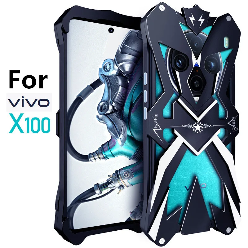 For Vivo X100 Ultra Original ZIMON Shockproof Heavy Duty Armor Metal Aluminum Phone Case For Vivo X100 Ultra X100s Pro Case