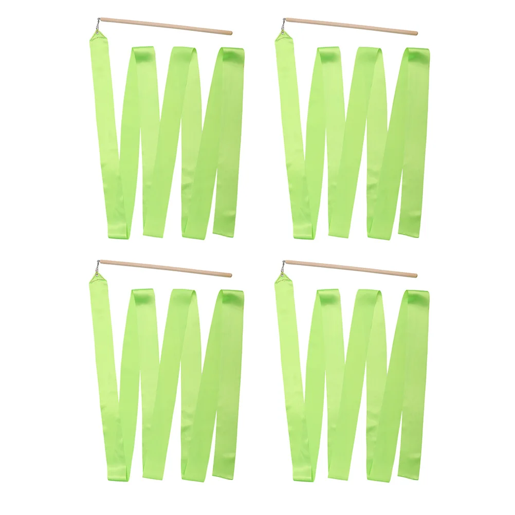 

4 Pcs Dance Ribbons for Performance Dancing Streamer Wide Adults Gymnastics Party Props
