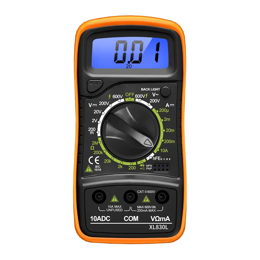 Data Hold Function and Better Record Value XL830L Smart Multi Meter Digital Multi Tester with Precise Measuring